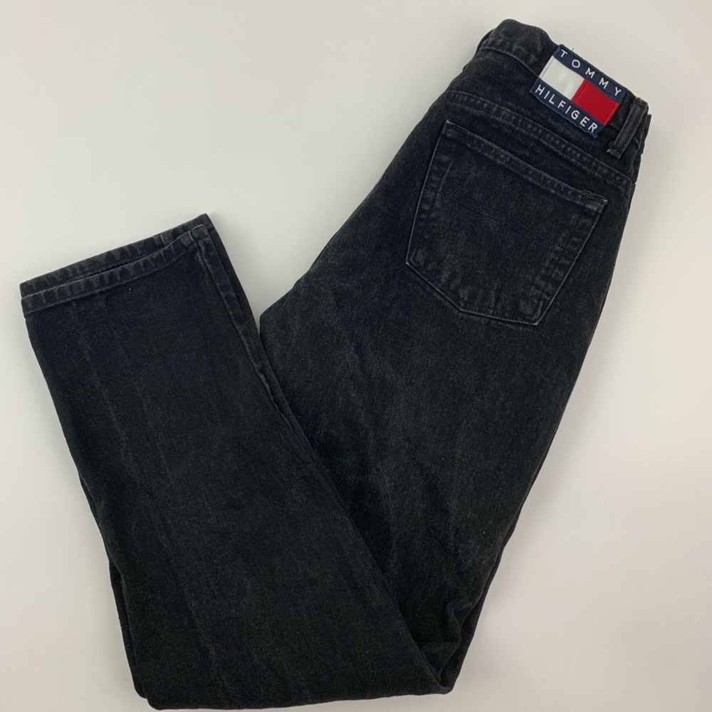 VTG Tommy Hilfiger 30x31 Denim Jeans Box Flag Logo